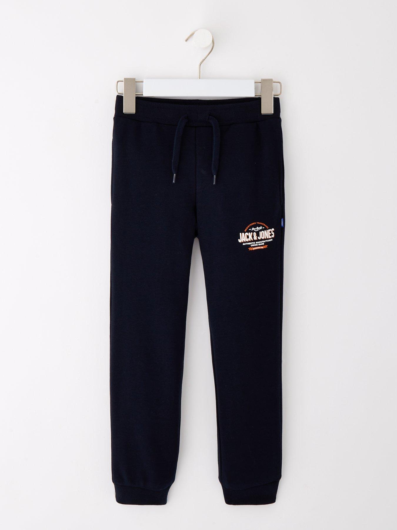 undefined Younger Boys 2 Colour Logo Sweatpants - Navy Blazer