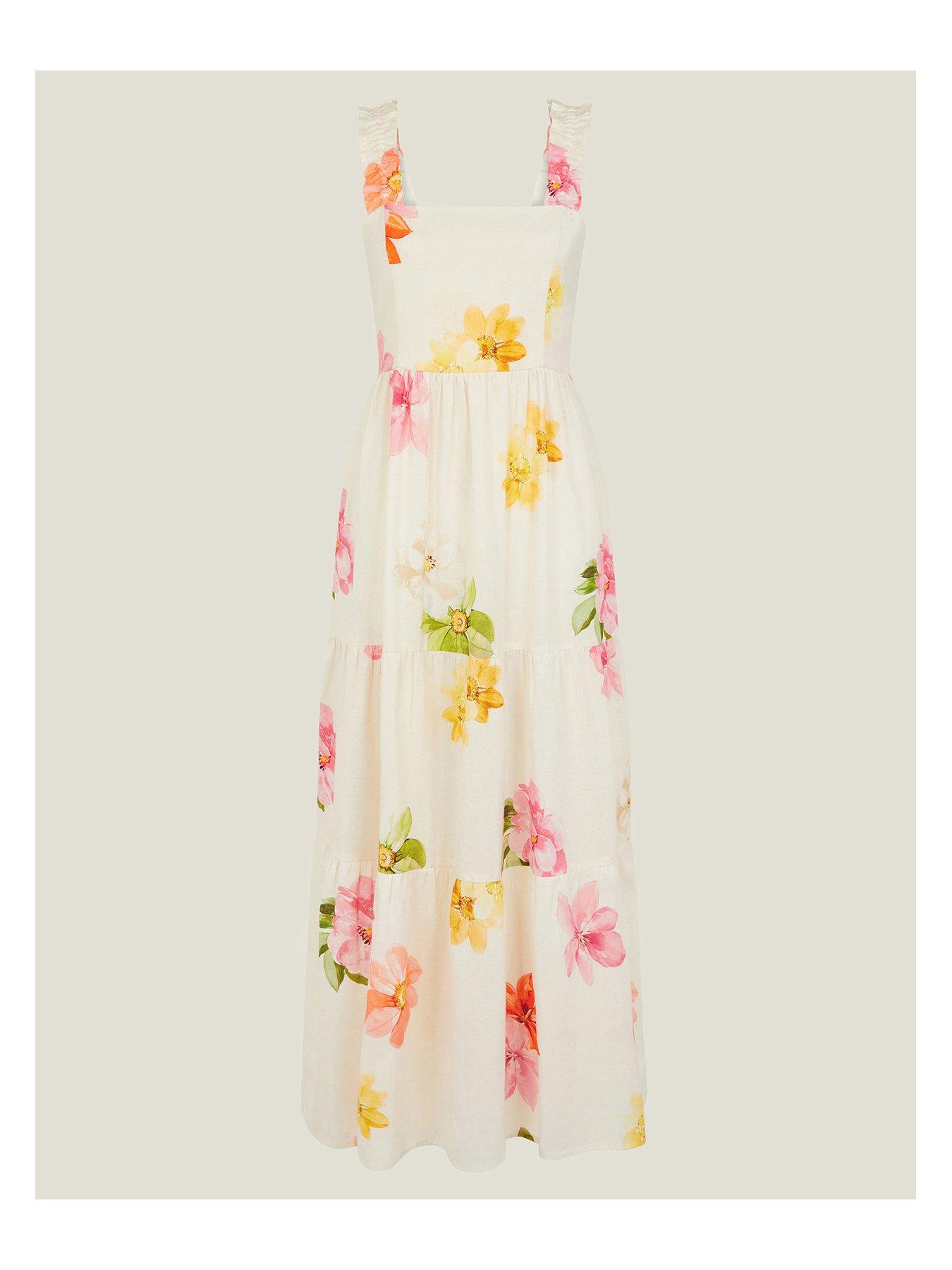 accessorize-floral-maxi-ruffle-shoulder-dress-ivoryoutfit