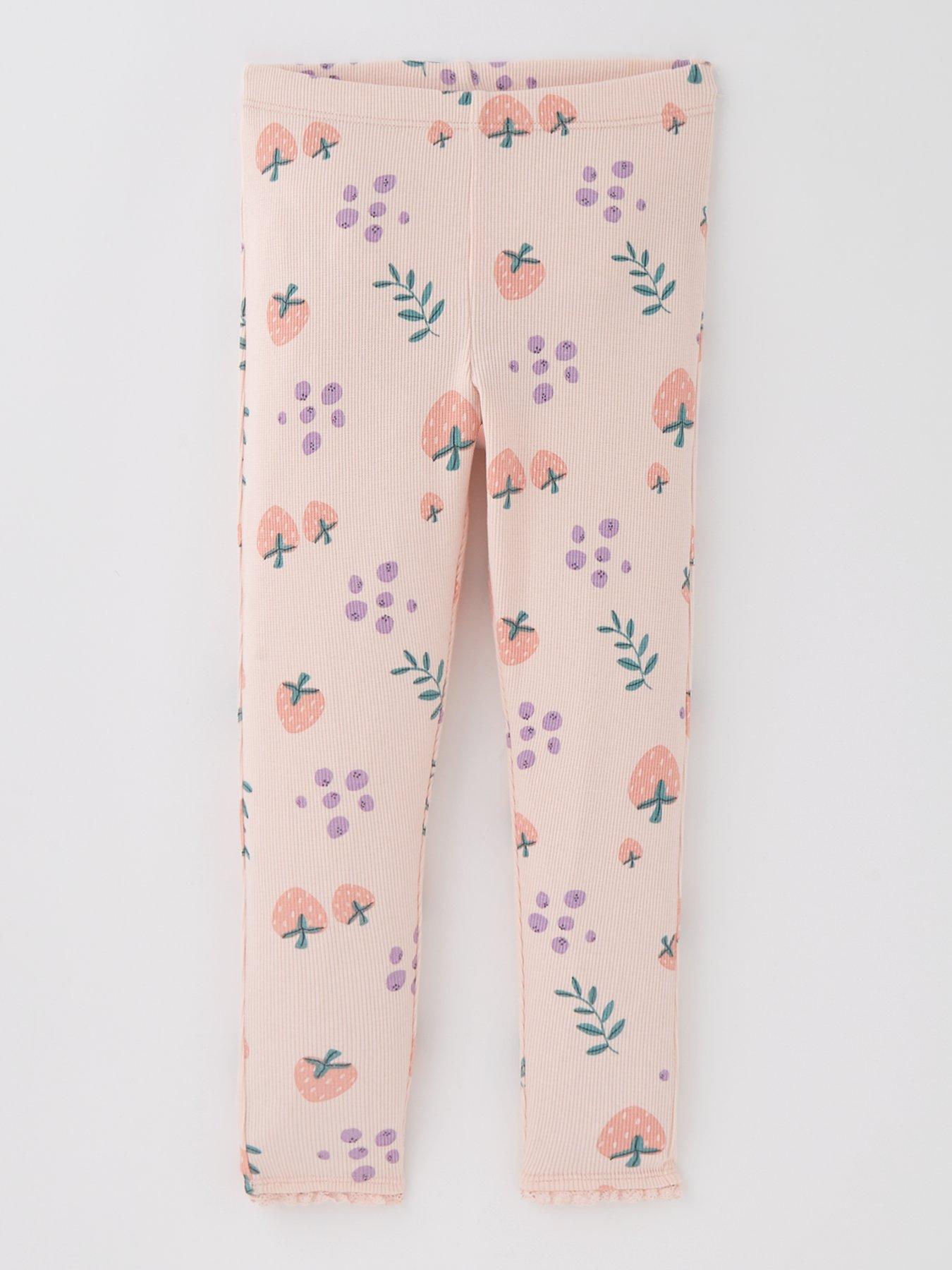 Image 2 of 5 of Mini V by Very Girls 3 Pack Lace Trim Legging - Multi