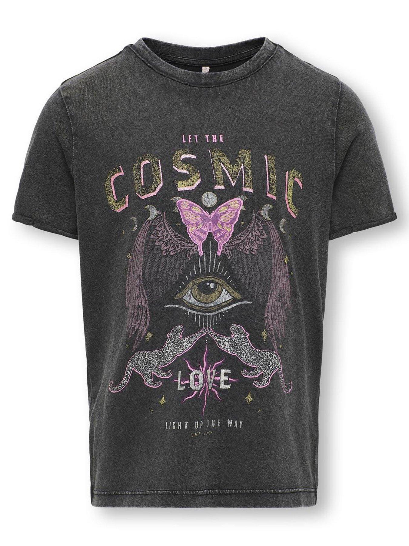 only-kids-girls-cosmic-short-sleeve-t-shirt-black