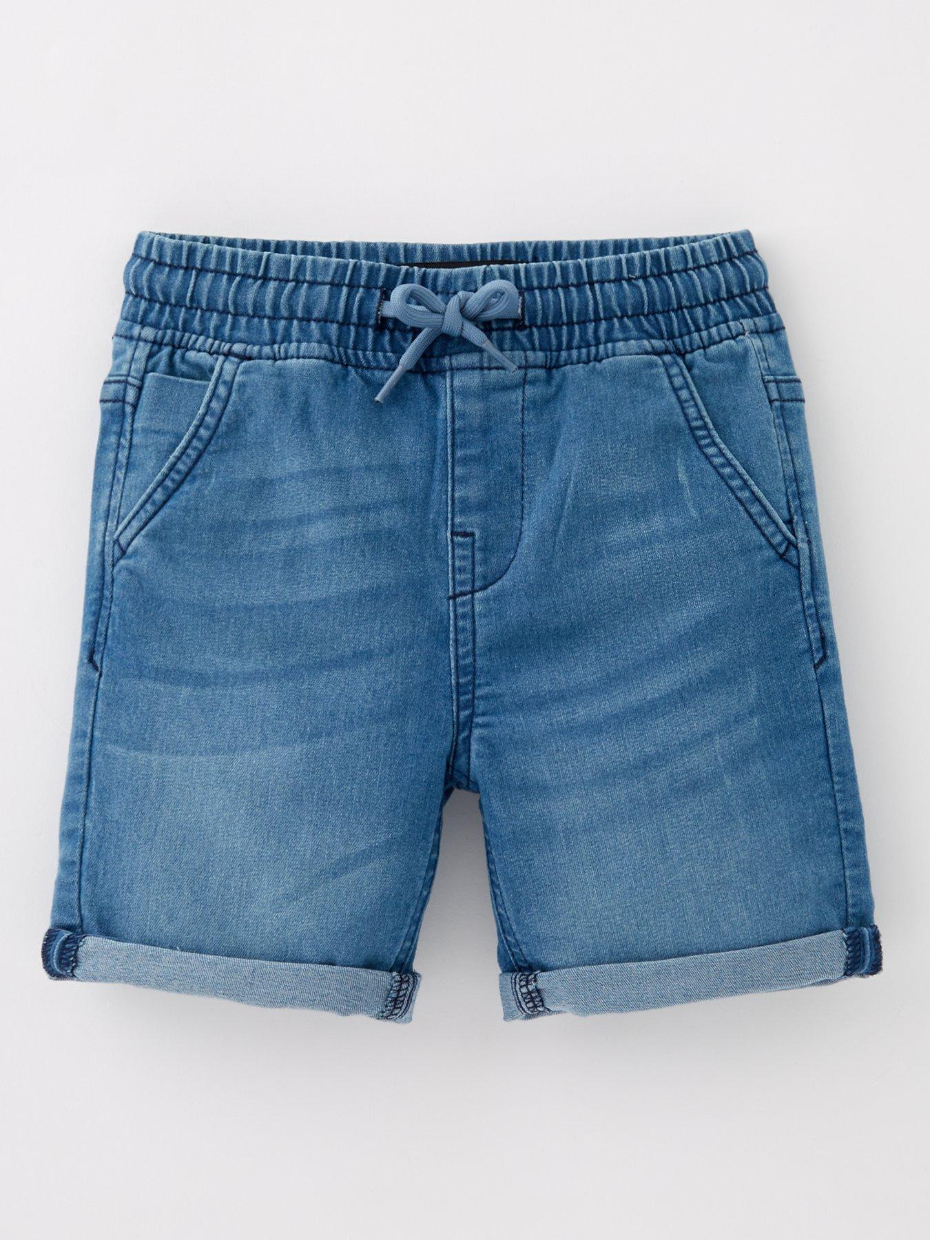 Mini V by Very Boys Pull On Denim Shorts - Light Wash