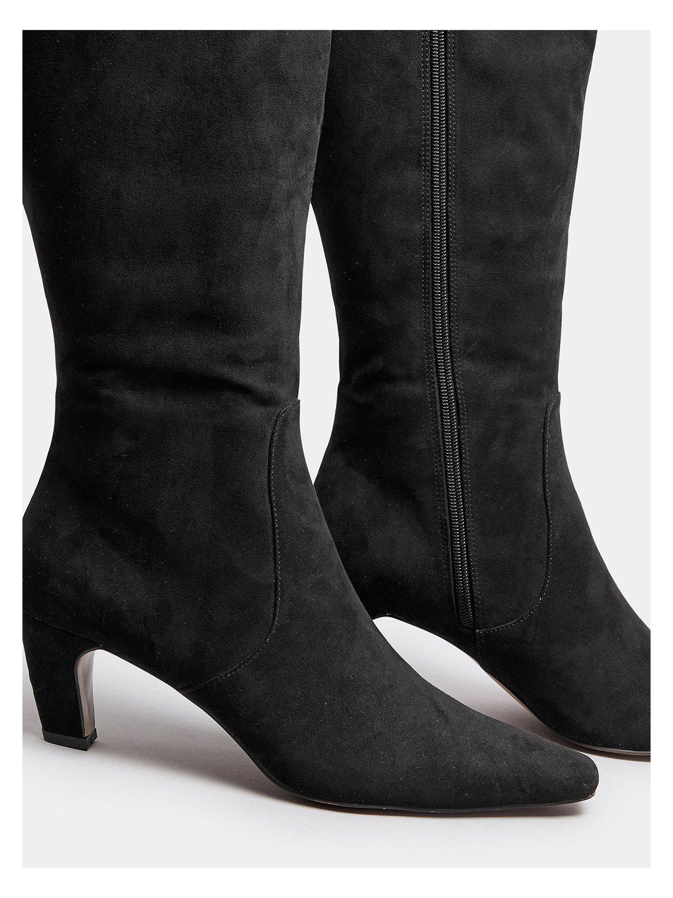 long-tall-sally-knee-high-kitten-heel-boot-blackoutfit