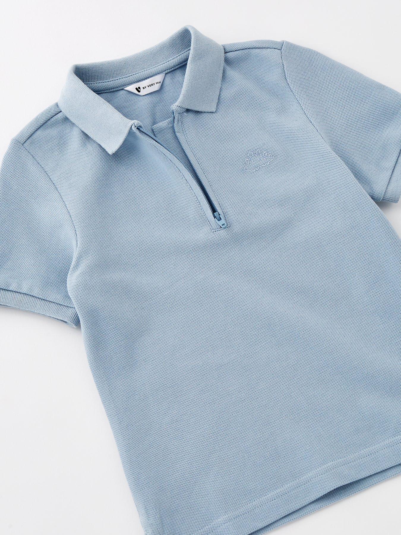 Image 3 of 4 of Mini V by Very Boys Short Sleeve Polo And Trouser Set - Blue