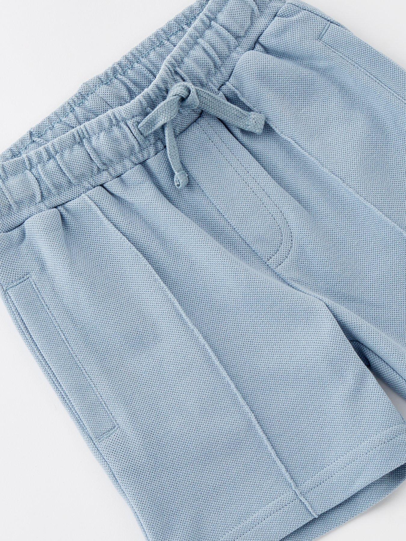 Image 4 of 4 of Mini V by Very Boys Short Sleeve Polo And Trouser Set - Blue