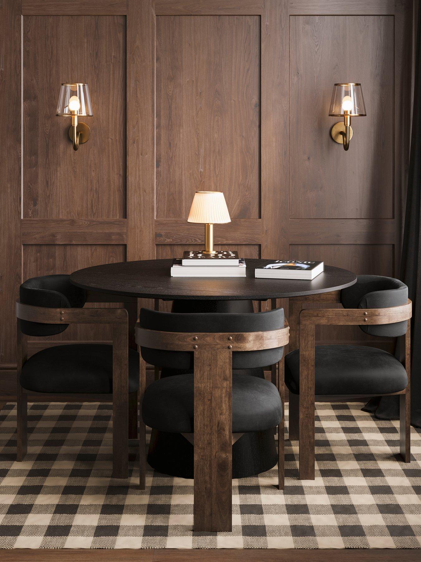 The Inside Edit Mai Black/Walnut Dining Chair