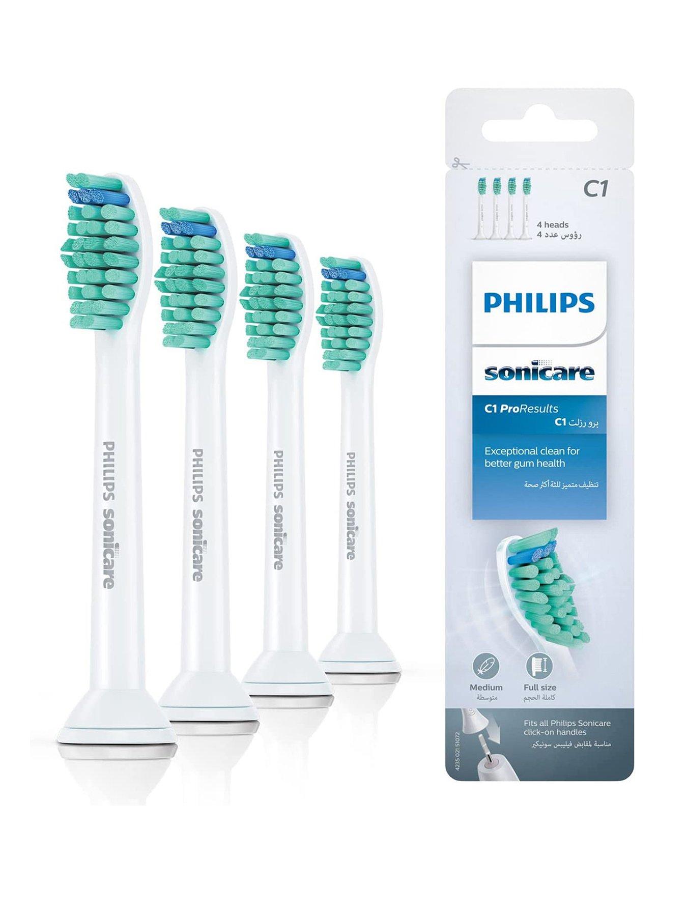 undefined Philips Sonicare C1 ProResults Replacement Toothbrush Heads , 4pk, White - HX6014/07