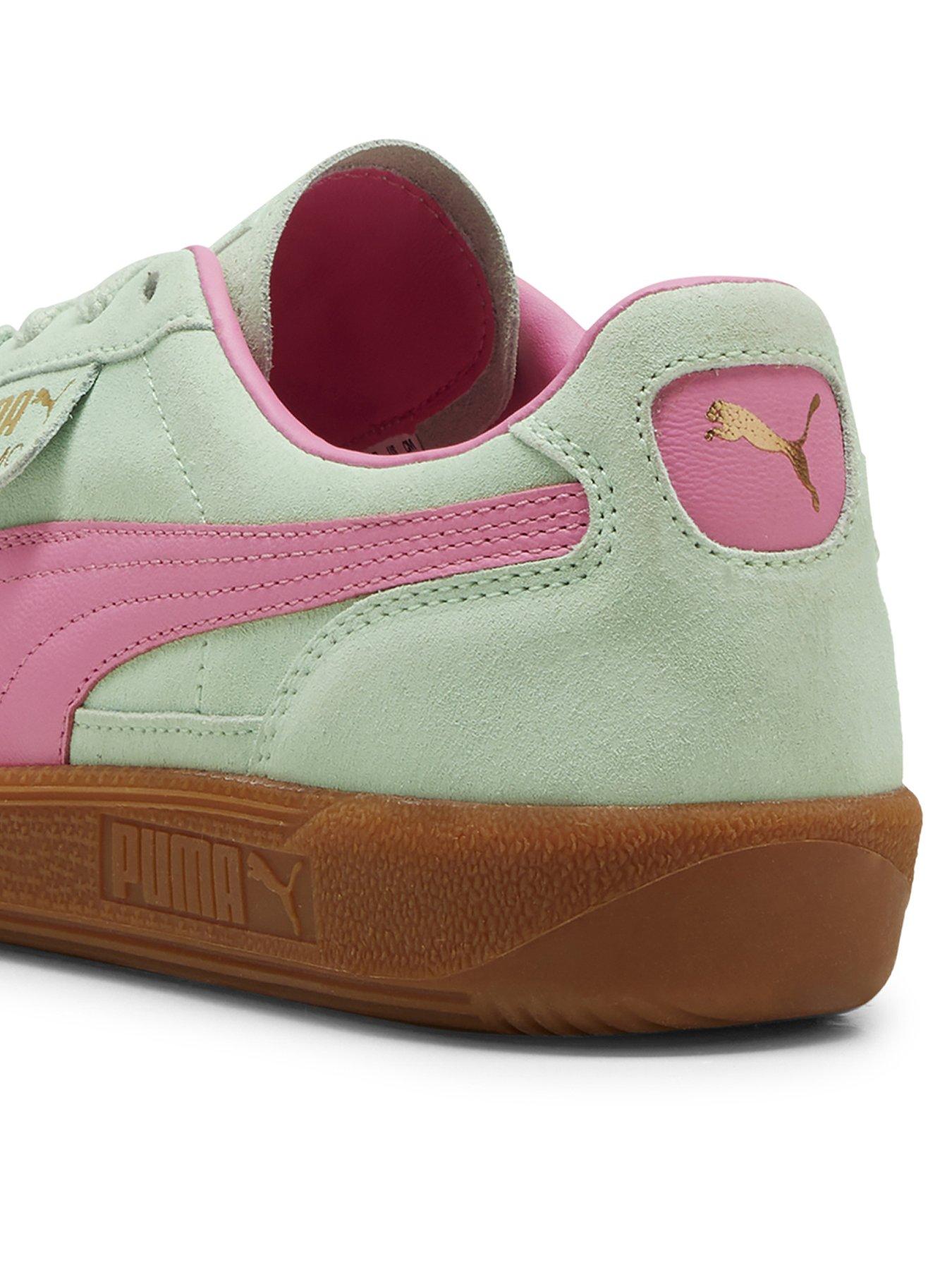 puma-womens-palermo-trainers-greenpinkback