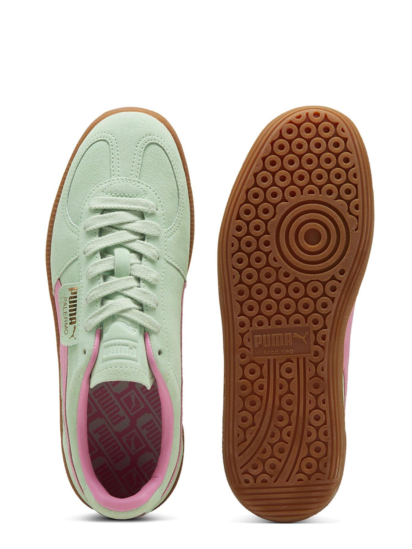 puma-womens-palermo-trainers-greenpinkoutfit