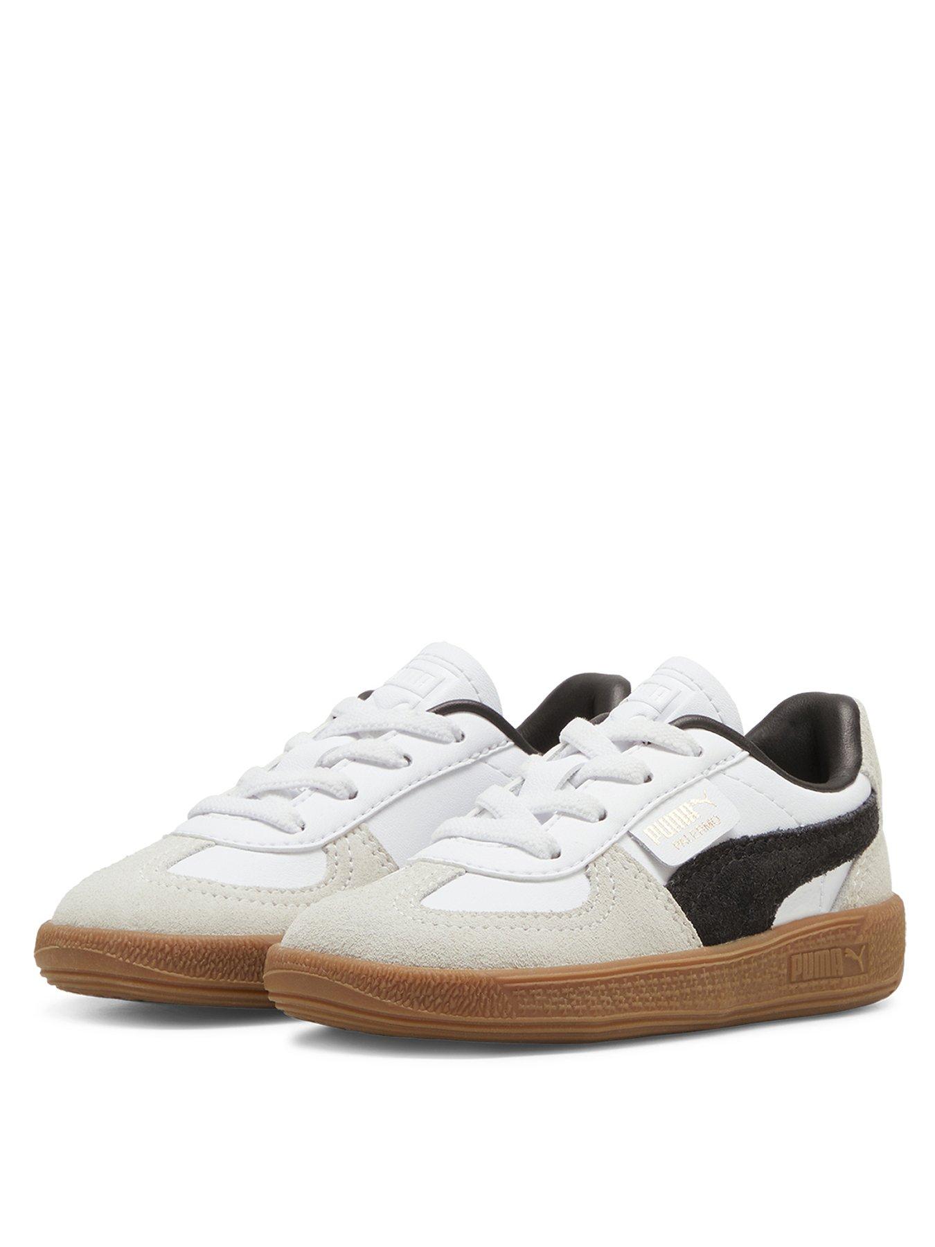 puma-infant-palermo-trainers--whitegreystillFront