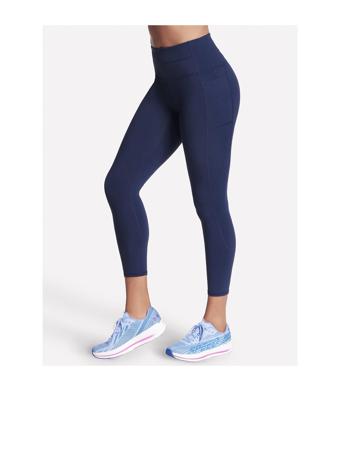 Image 1 of 4 of Skechers Women's High Waisted 7/8 Legging Knit - Blue Iris