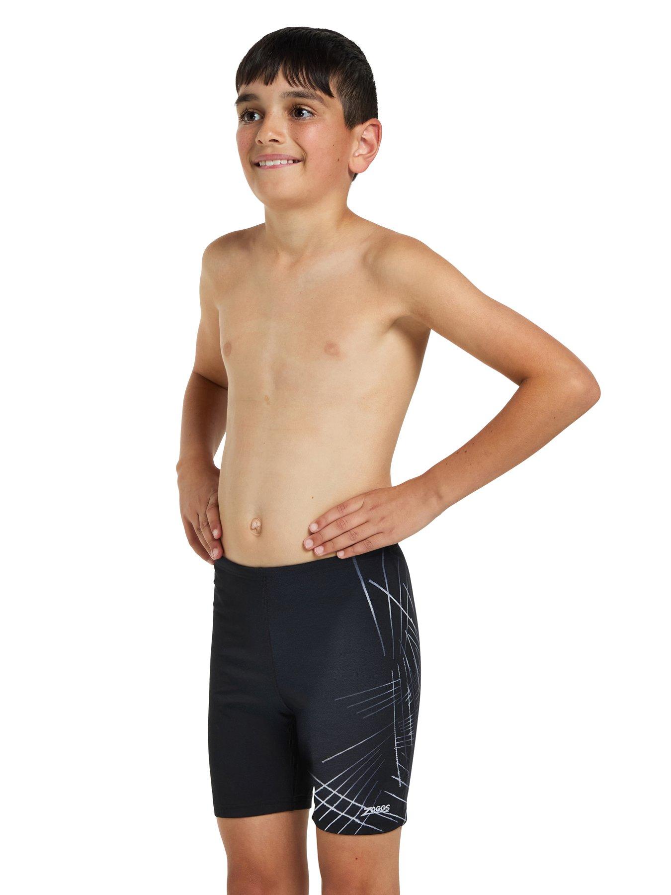 Image 2 of 4 of Zoggs Boys&nbsp;Ecolast+ Etch Mid Jammer Swim Shorts - Black