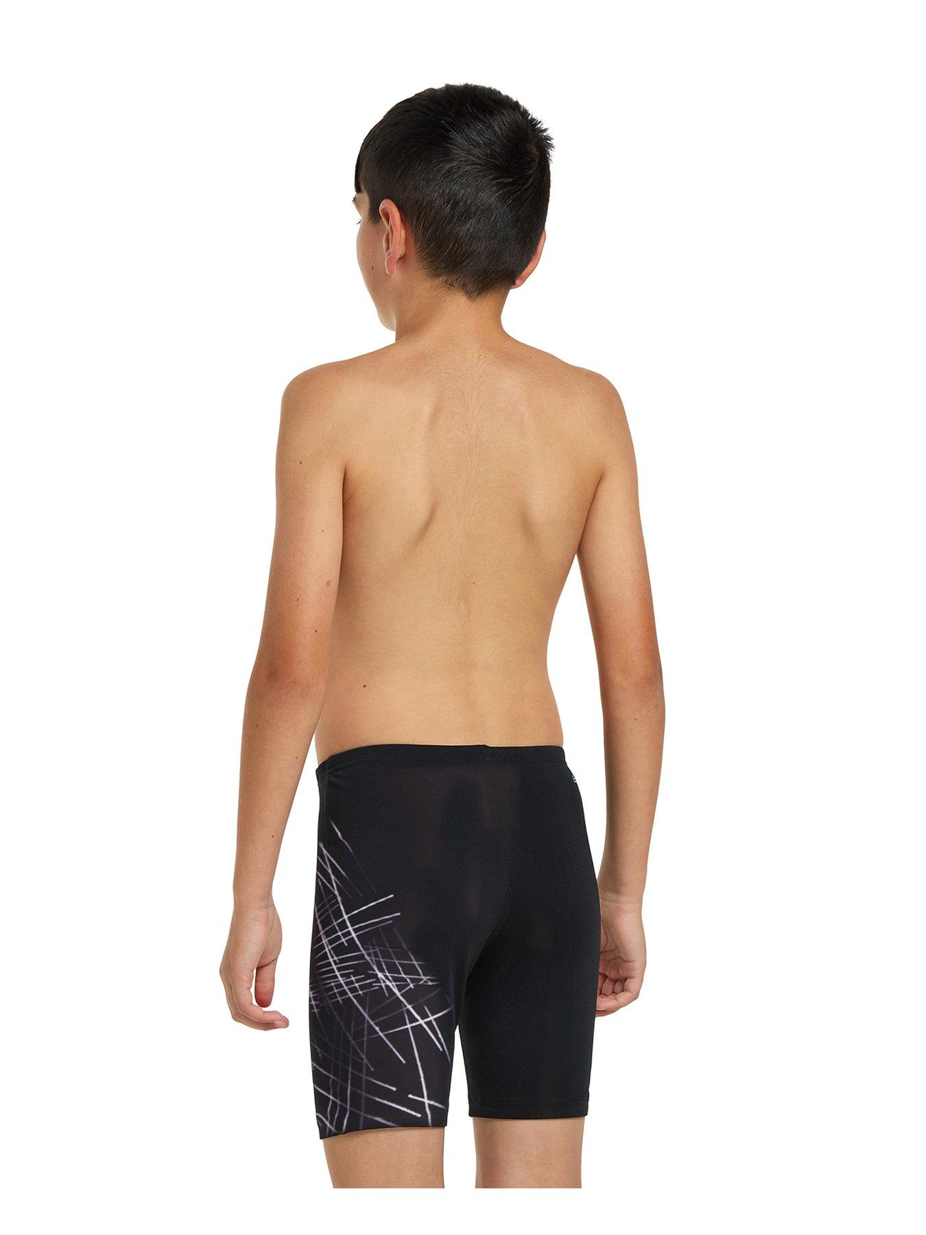 Image 3 of 4 of Zoggs Boys&nbsp;Ecolast+ Etch Mid Jammer Swim Shorts - Black