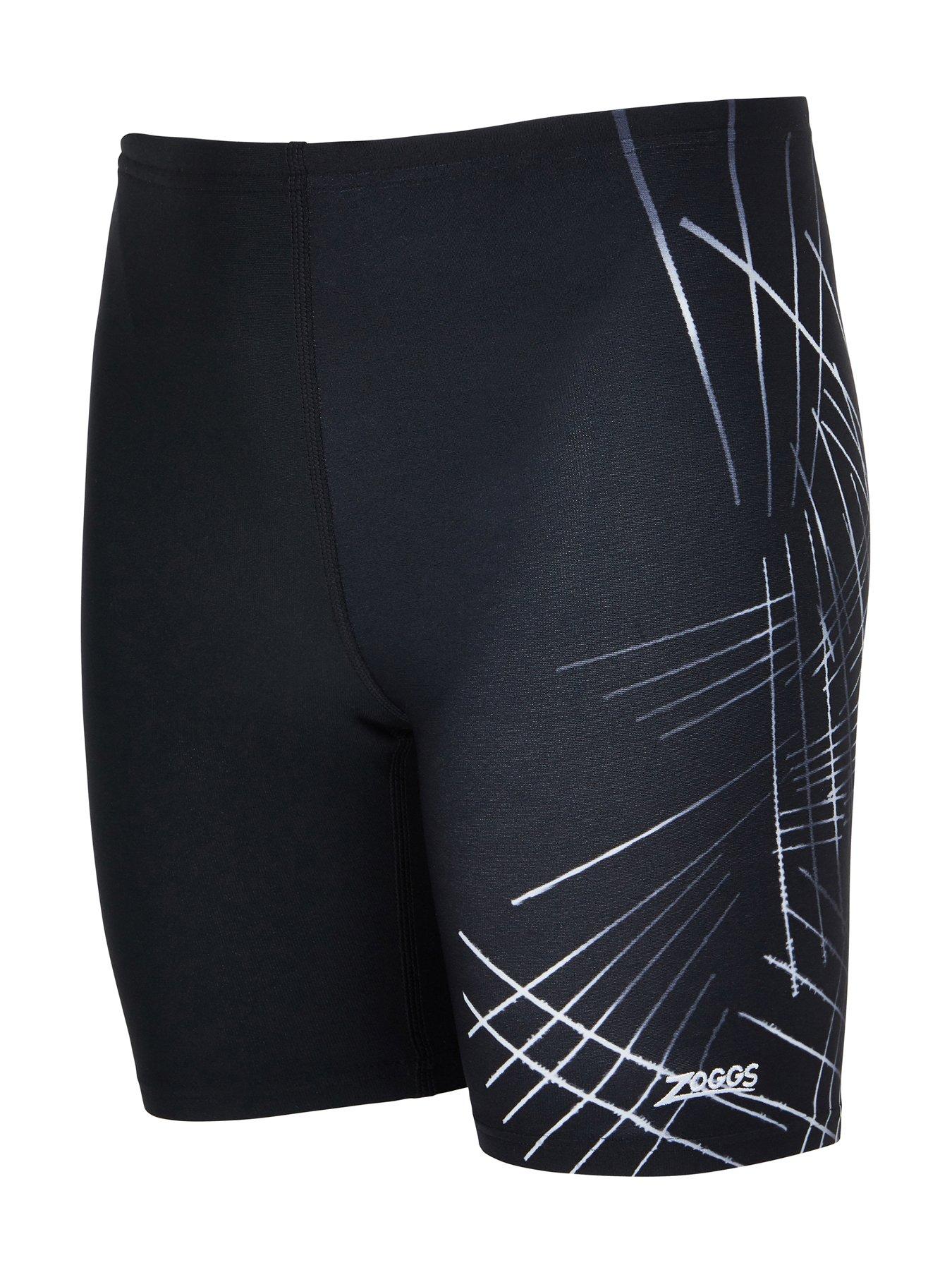 Image 4 of 4 of Zoggs Boys&nbsp;Ecolast+ Etch Mid Jammer Swim Shorts - Black