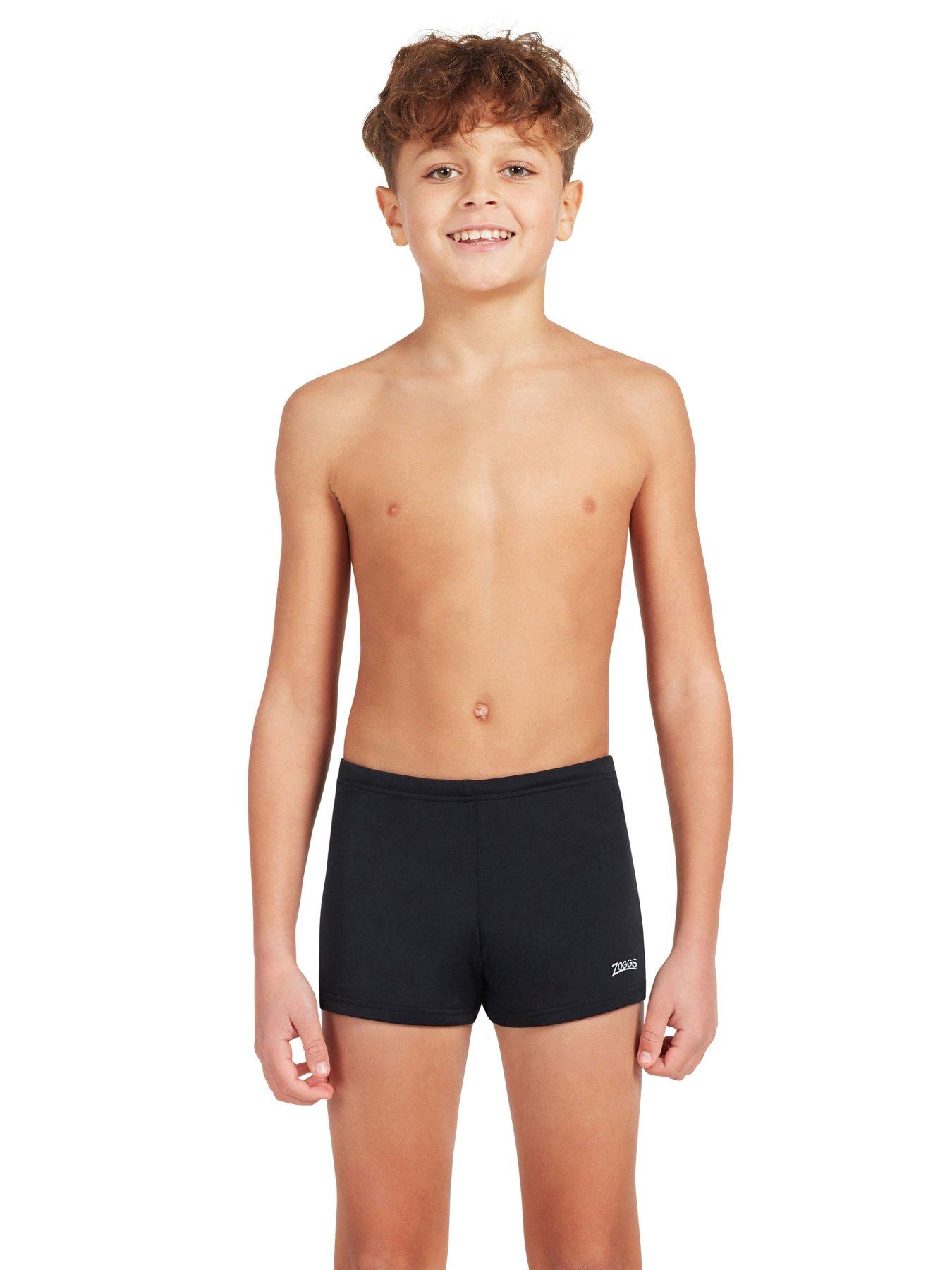 Zoggs Boys Ecolast+ Cottesloe Hip Racer Swim Shorts - Black