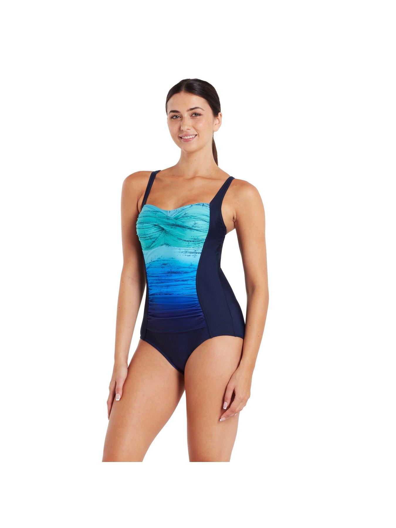 zoggs-ecolast-honor-ruched-front-swimsuit--navyblueback