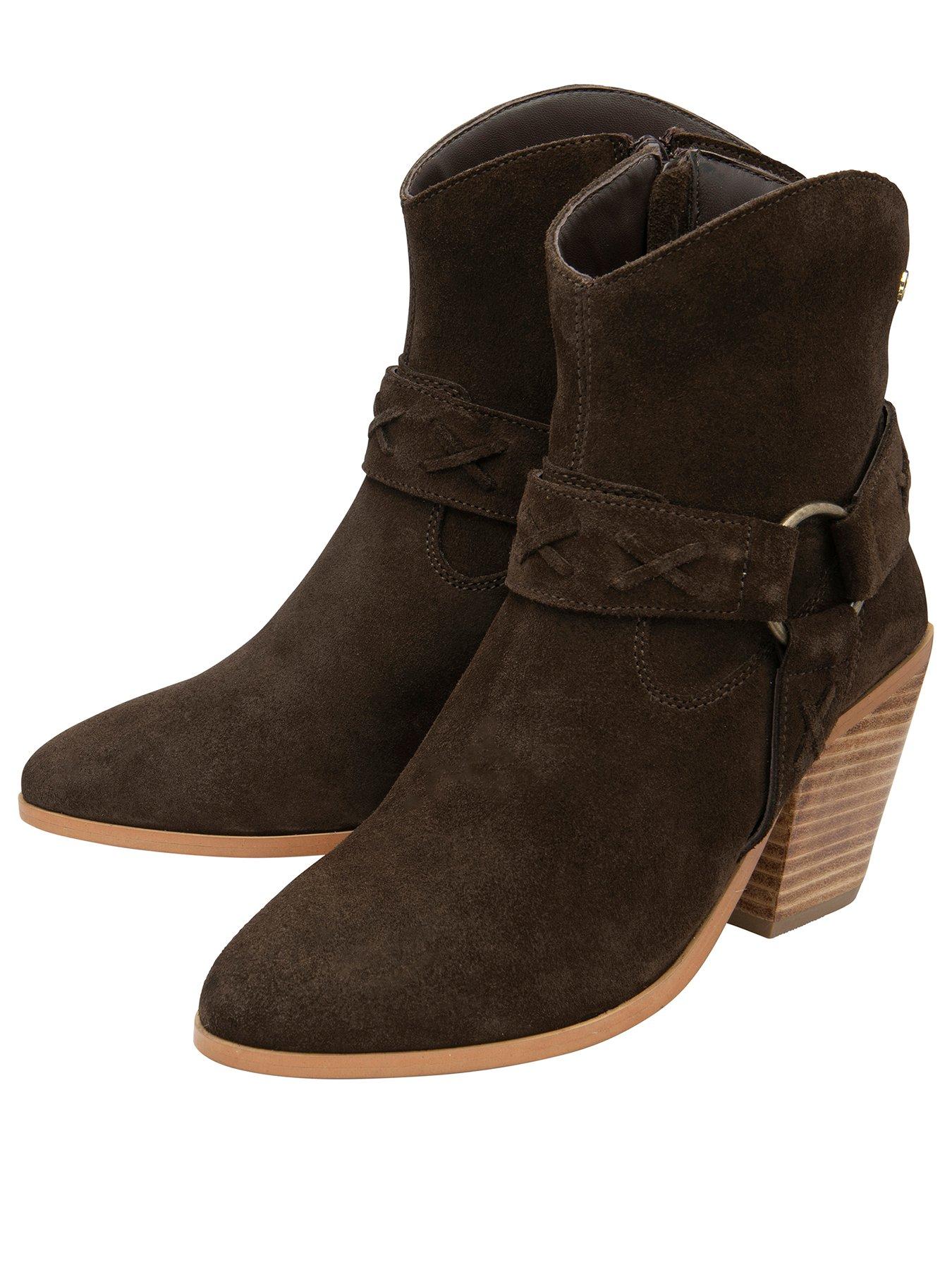 Image 2 of 4 of Ravel Argyll Western Ankle Suede Boot - Brown