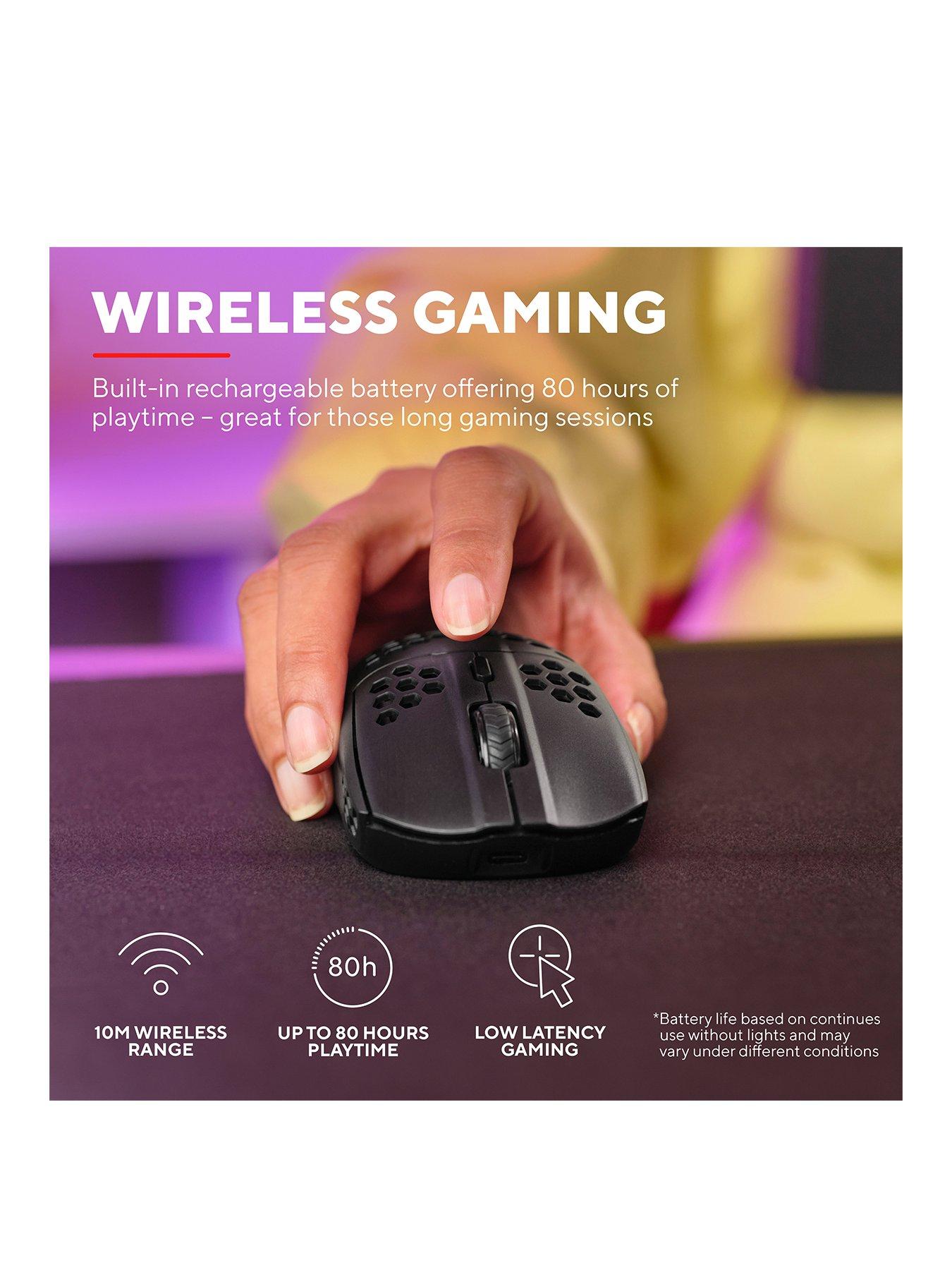 Image 3 of 7 of Trust GXT929 Helox Ultra-Lightweight Wireless RGB Black Gaming Mouse for PC, Laptop