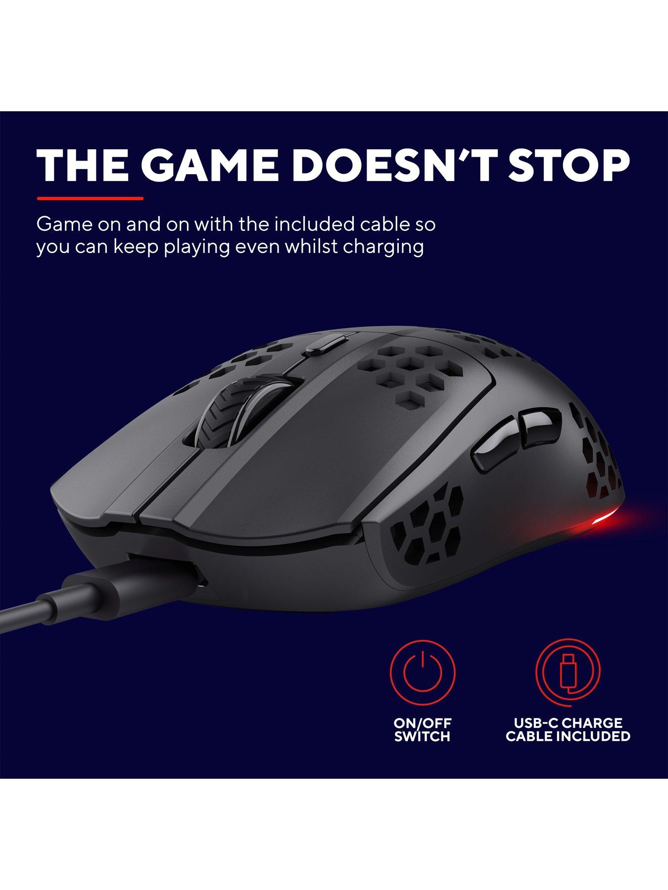 Image 7 of 7 of Trust GXT929 Helox Ultra-Lightweight Wireless RGB Black Gaming Mouse for PC, Laptop