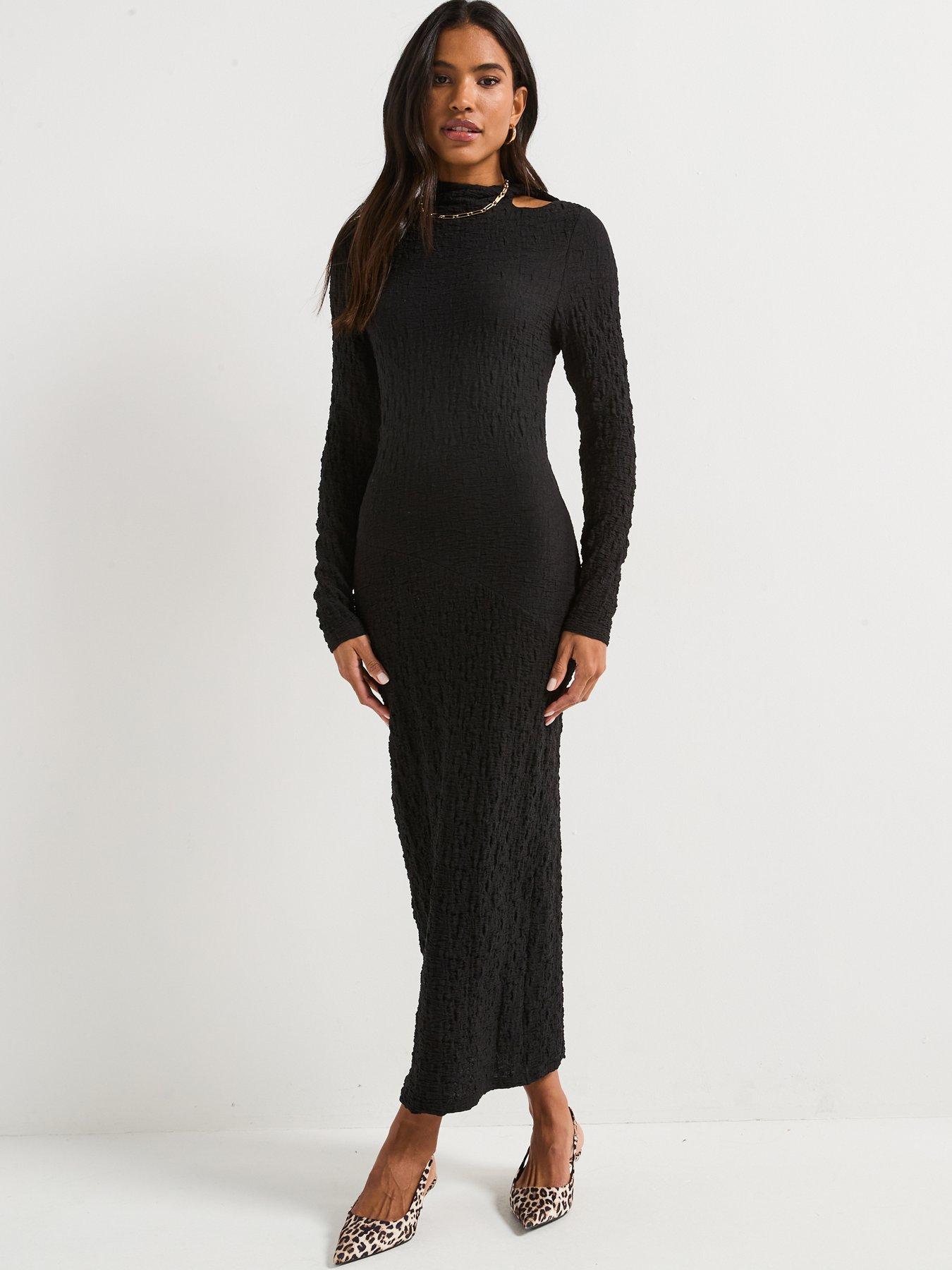 v-by-very-textured-cut-out-bodycon-dress-blackback