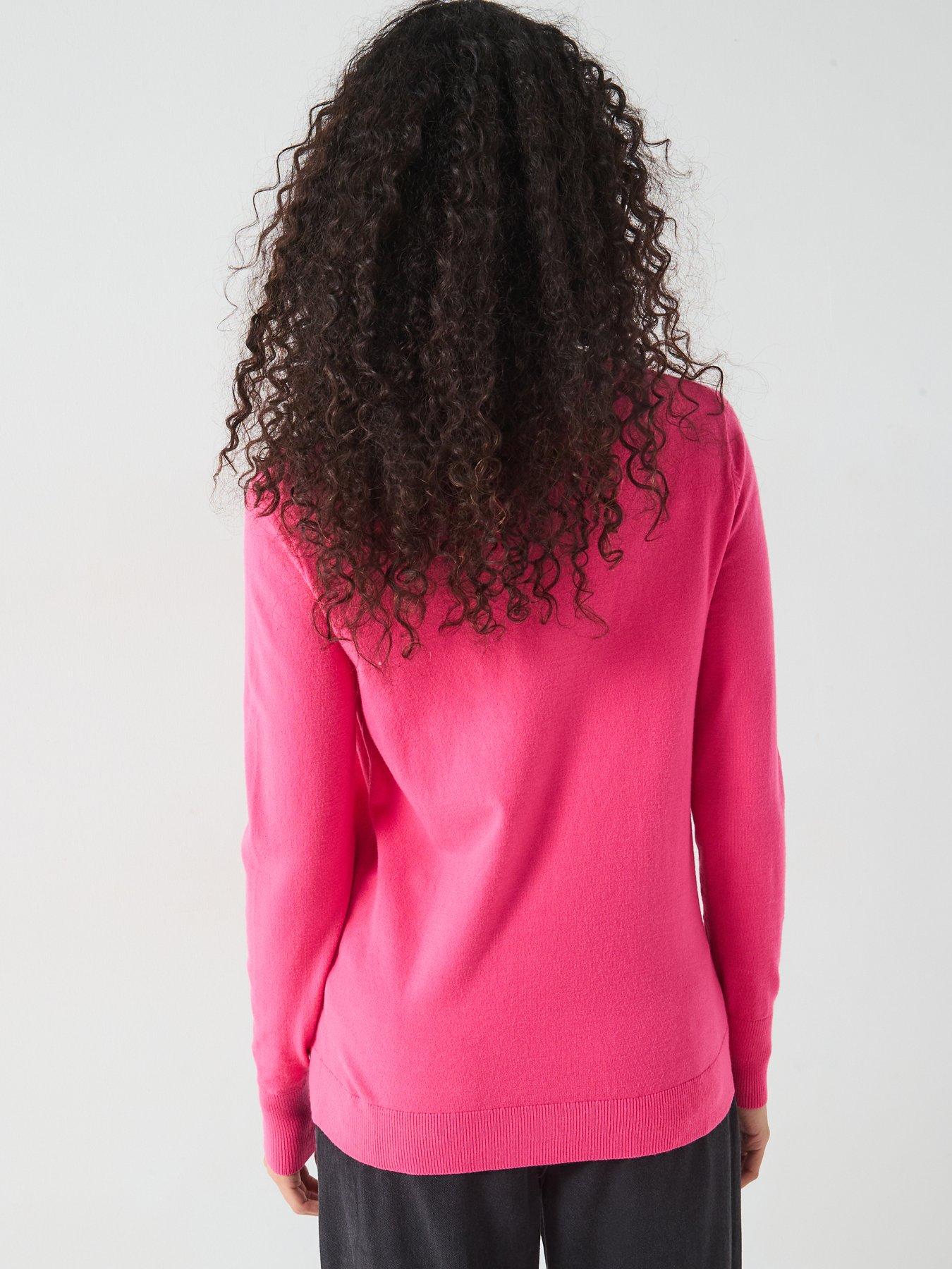 everyday-v-neck-jumper-pinkstillFront