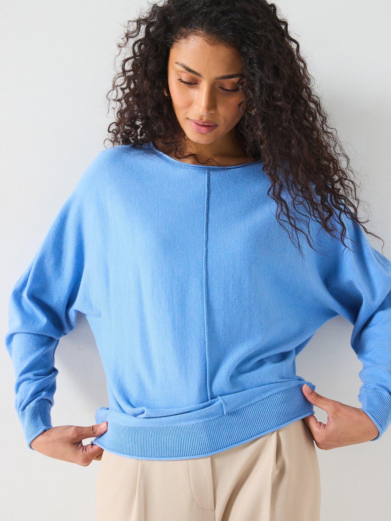 everyday-exposed-seam-batwing-jumper-blue