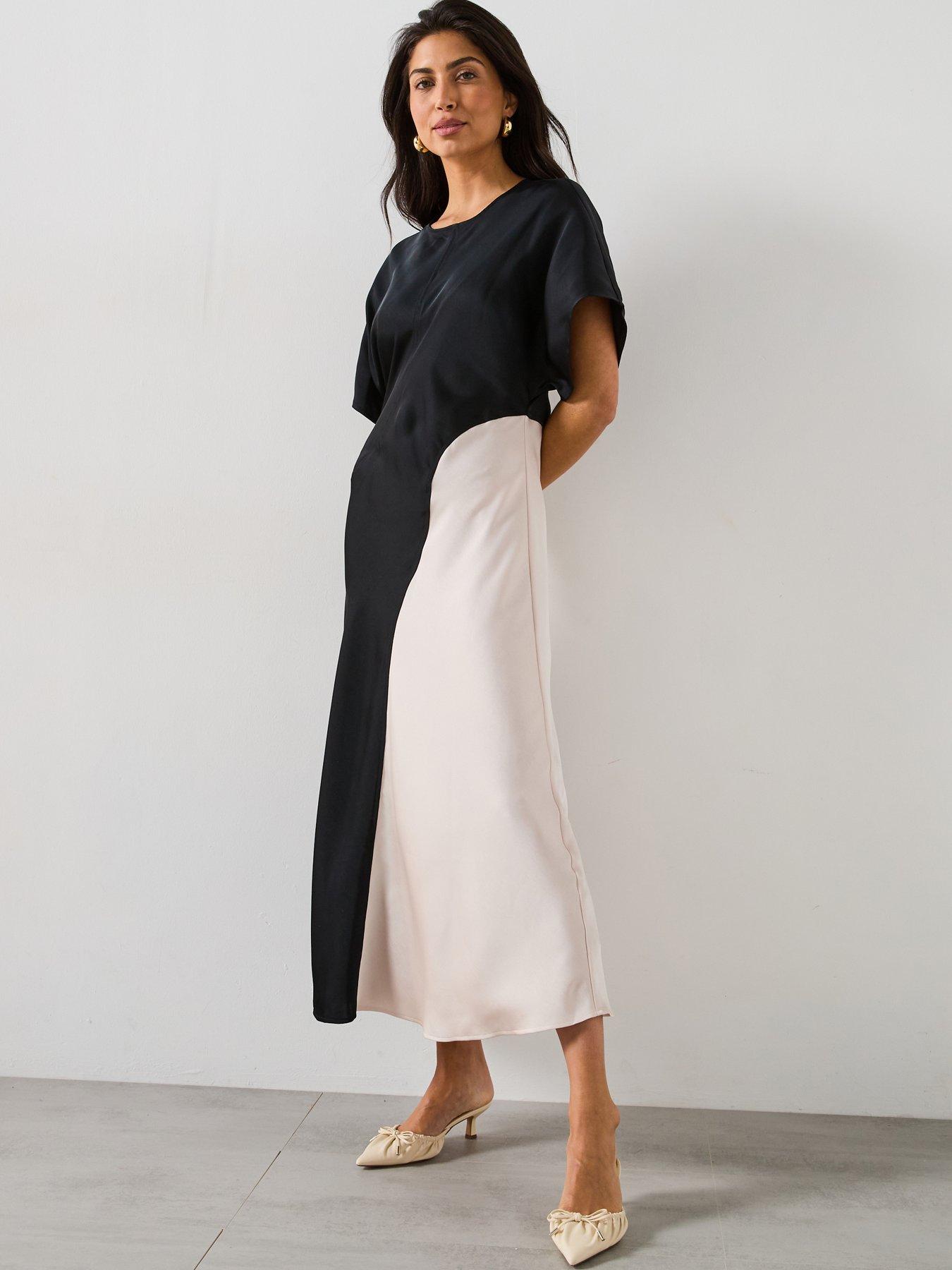 v-by-very-colour-block-satin-midi-dress-mono