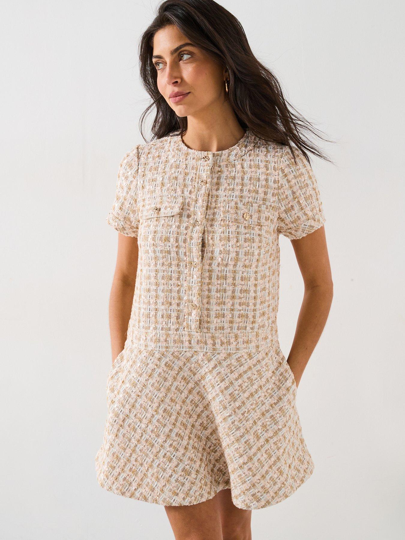 v-by-very-neutral-boucle-mini-dress-goldfront