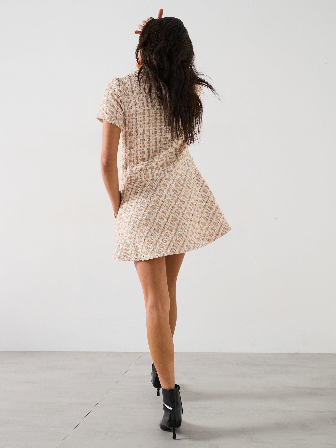 v-by-very-neutral-boucle-mini-dress-golddetail