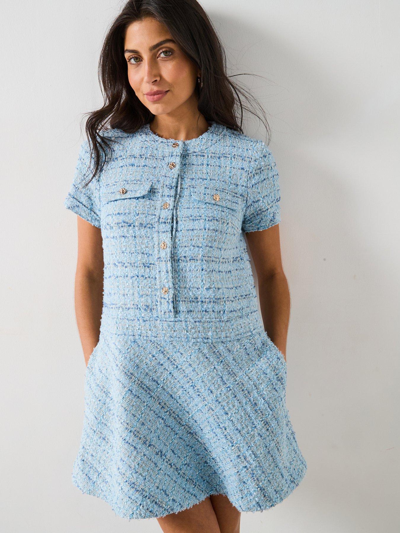 v-by-very-boucle-mini-dress-blue