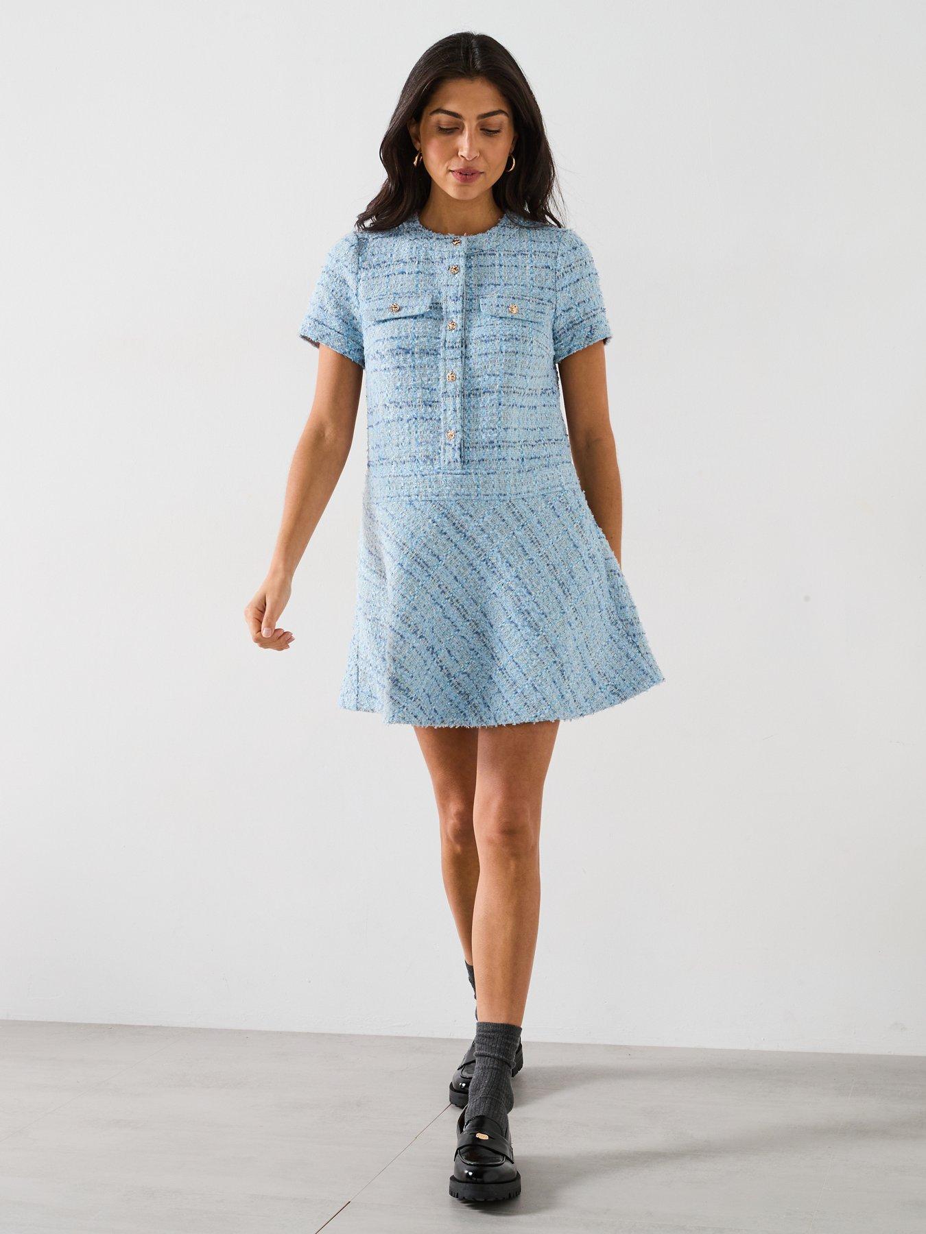 v-by-very-boucle-mini-dress-blueoutfit