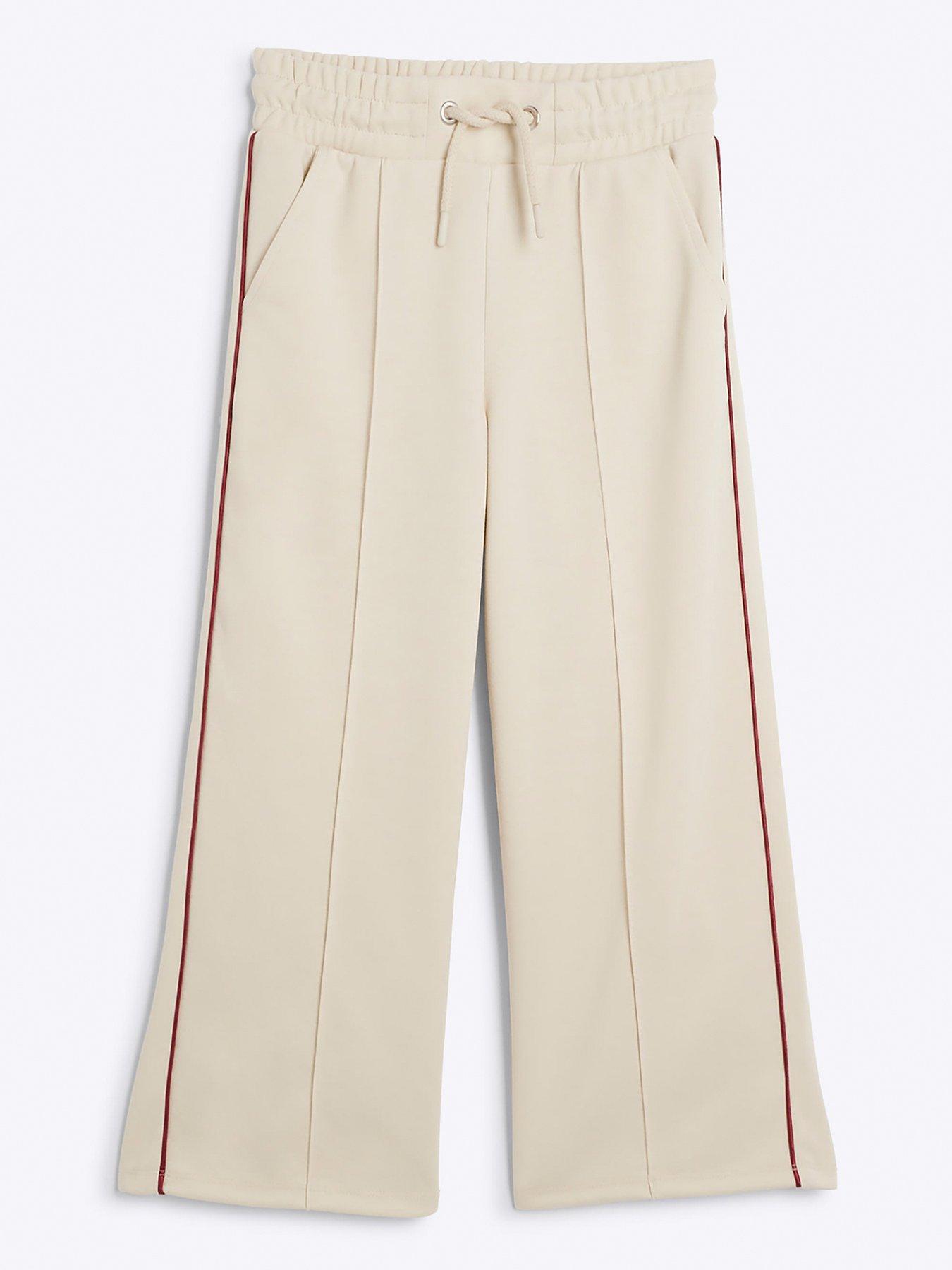 river-island-older-girl-seamed-wide-leg-joggers-cream