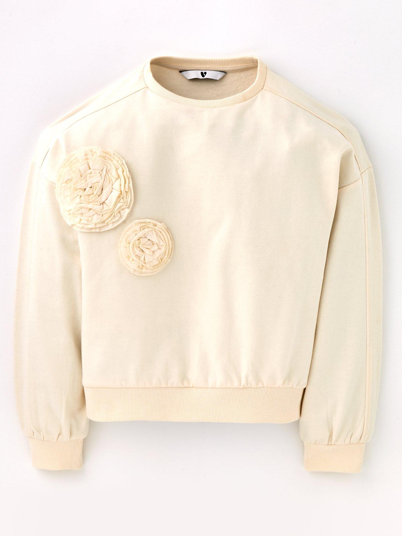 v-by-very-girls-flower-detail-sweatshirt-multi