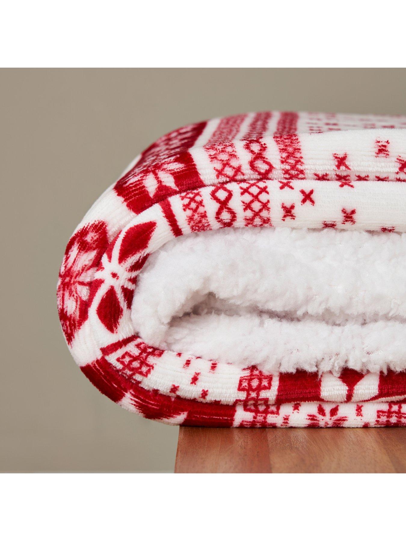 very-home-christmas-fairisle-sherpa-throw-redback