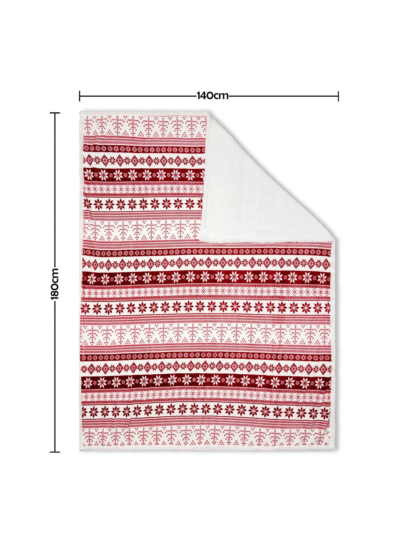 very-home-christmas-fairisle-sherpa-throw-reddetail