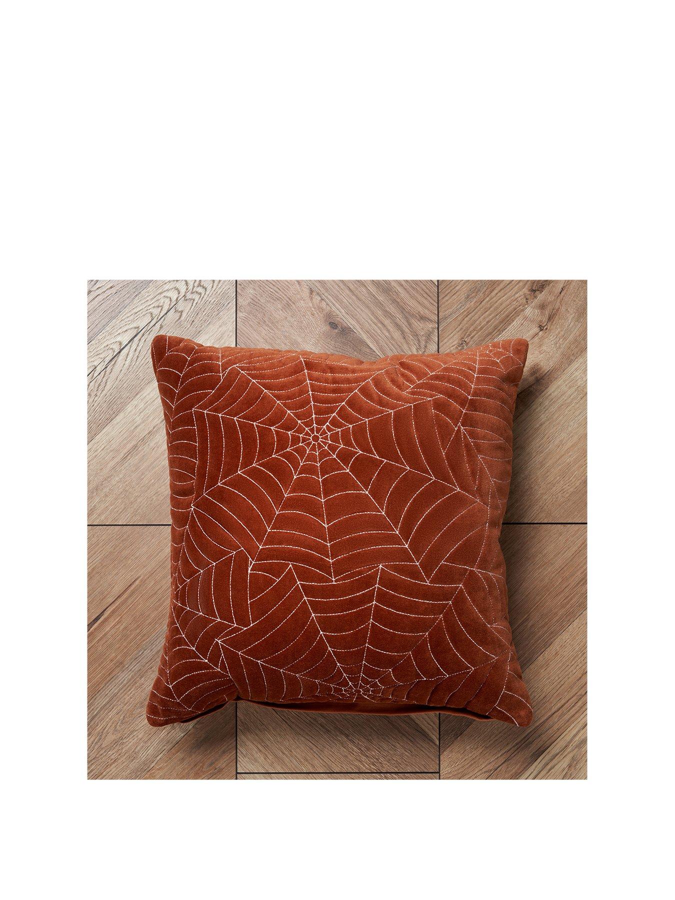 very-home-velvet-spiderweb-cushionstillFront