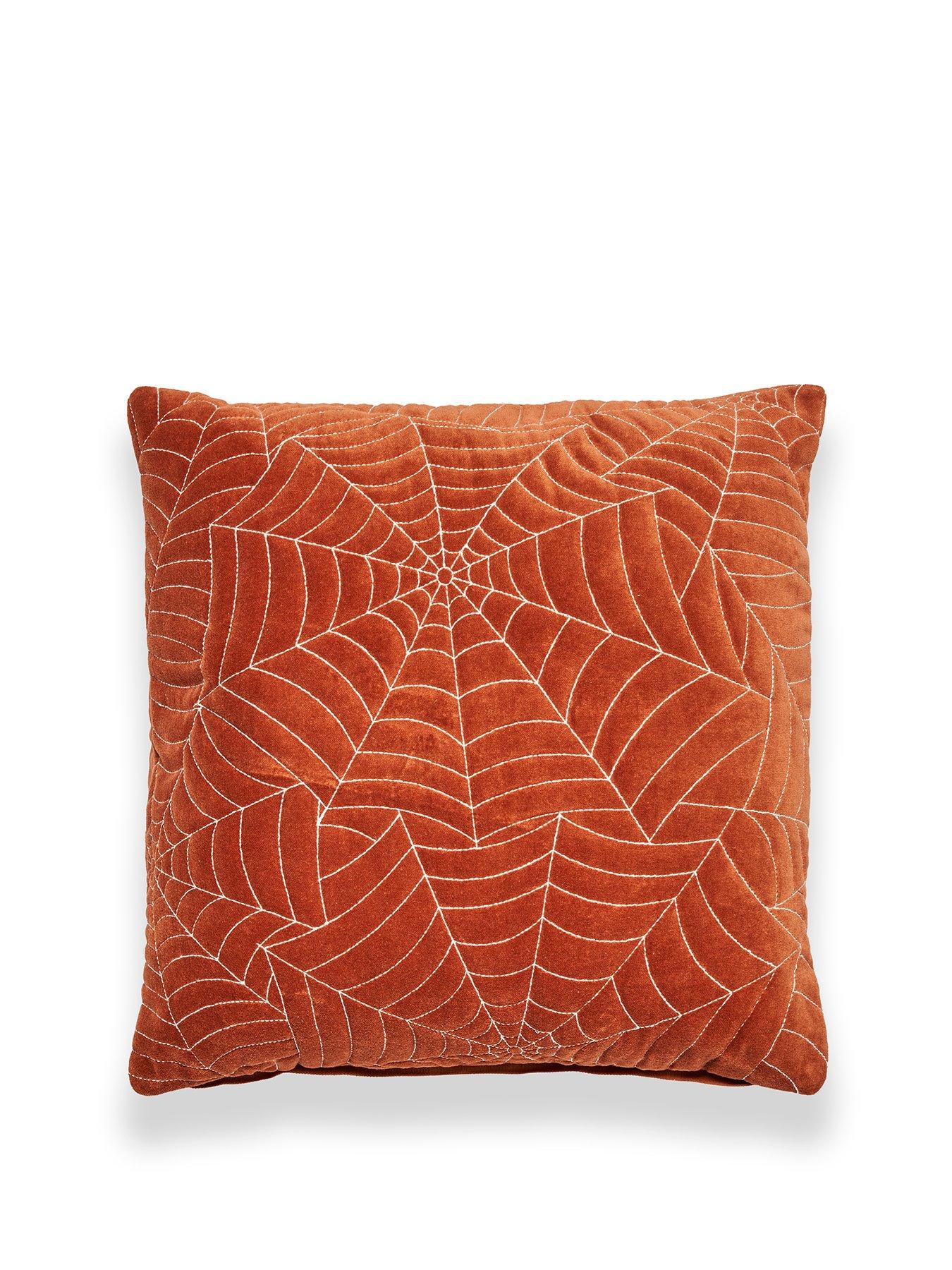 Image 2 of 5 of Very Home Velvet Spiderweb Cushion