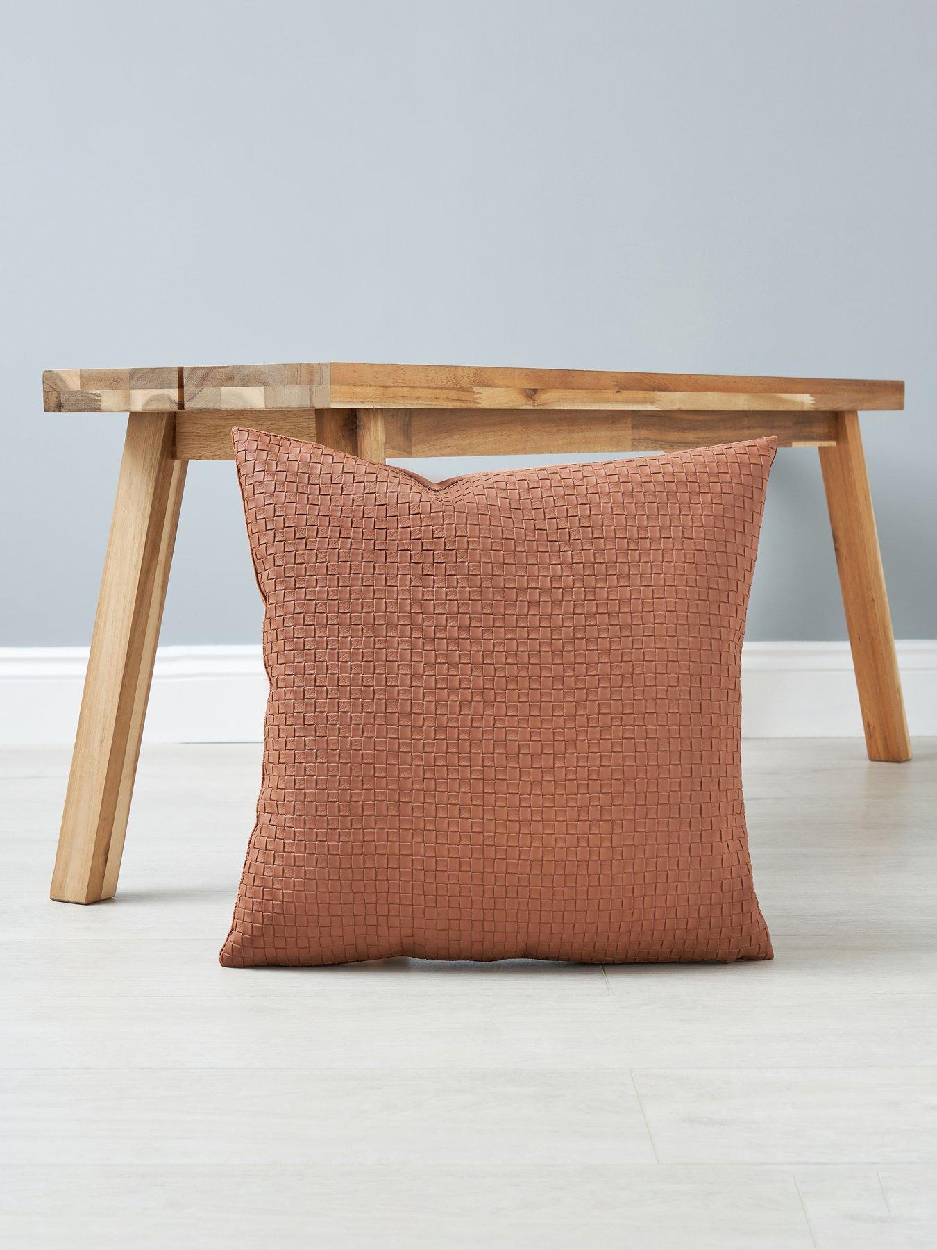 very-home-weave-faux-leather-cushion