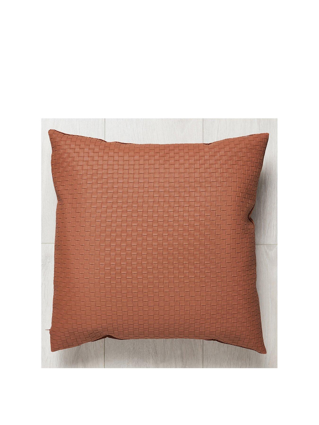 very-home-weave-faux-leather-cushionstillFront