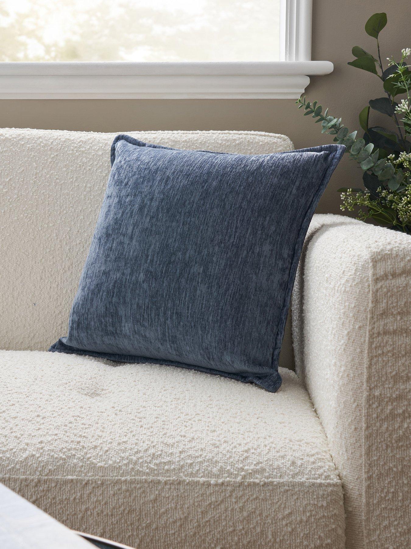 Image 1 of 7 of The Very Collection Distressed Chenille Cushion 45 X 45cm
