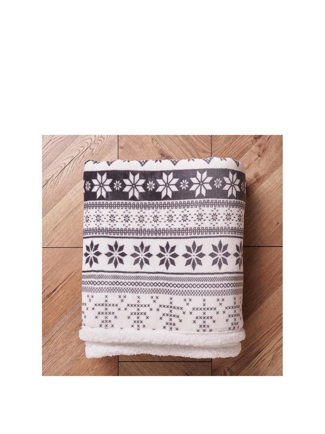 very-home-christmas-fairisle-sherpa-throw-greynbspstillFront