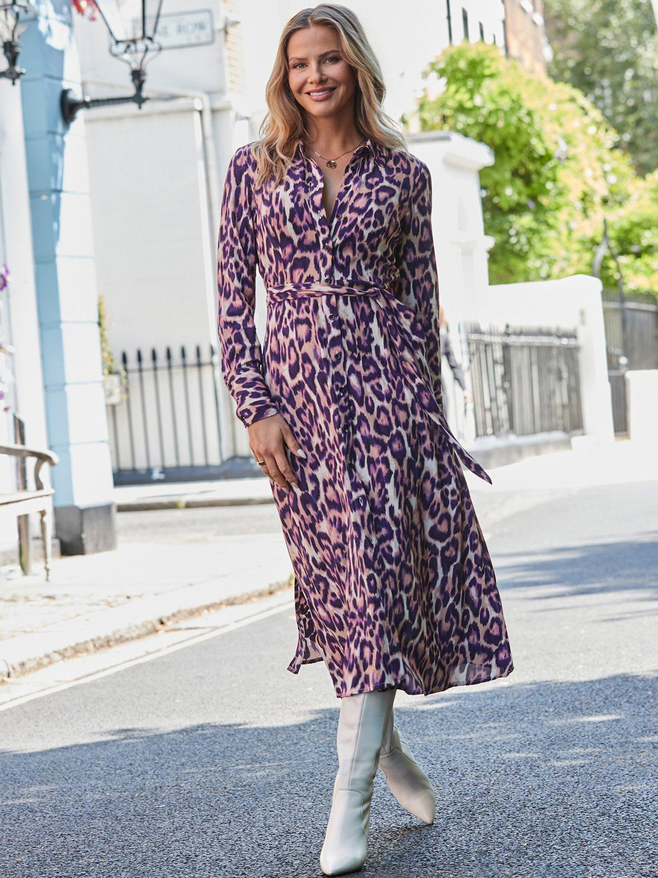 sosandar-coloured-animal-print-belted-midi-shirt-dress