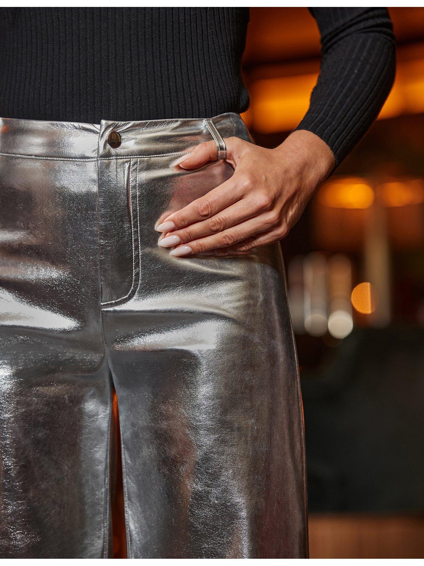 sosandar-faux-leather-palazzo-trouser-silverdetail