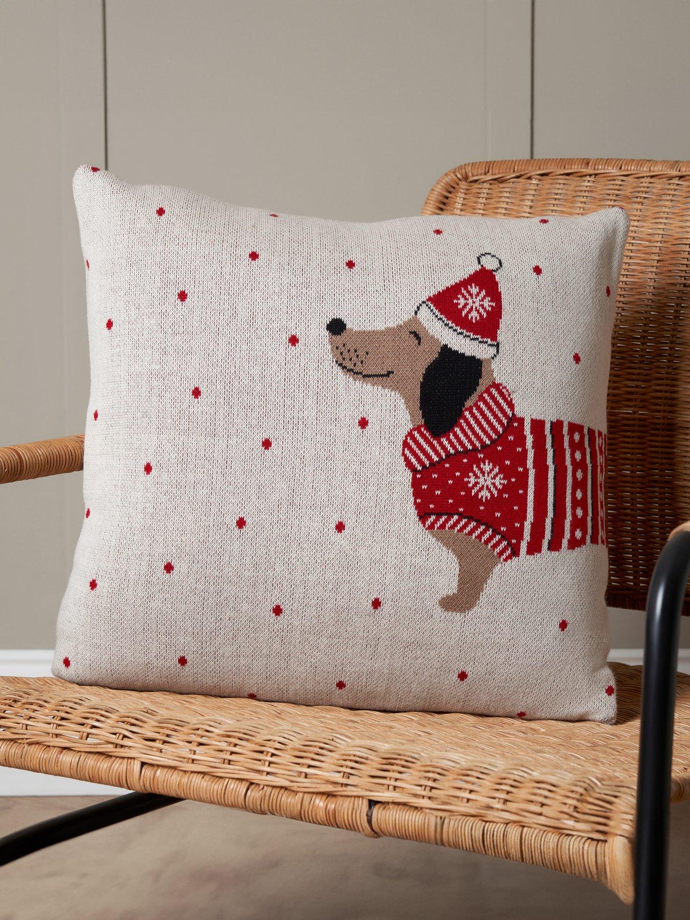 very-home-christmas-santa-paws-cushion