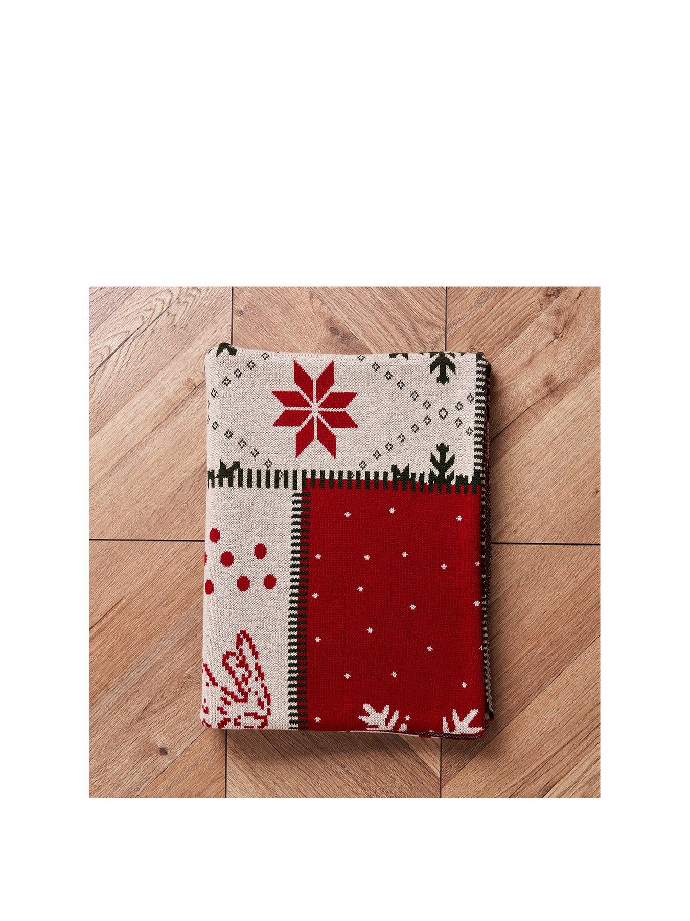 Image 2 of 6 of Very Home Christmas Patchwork Throw