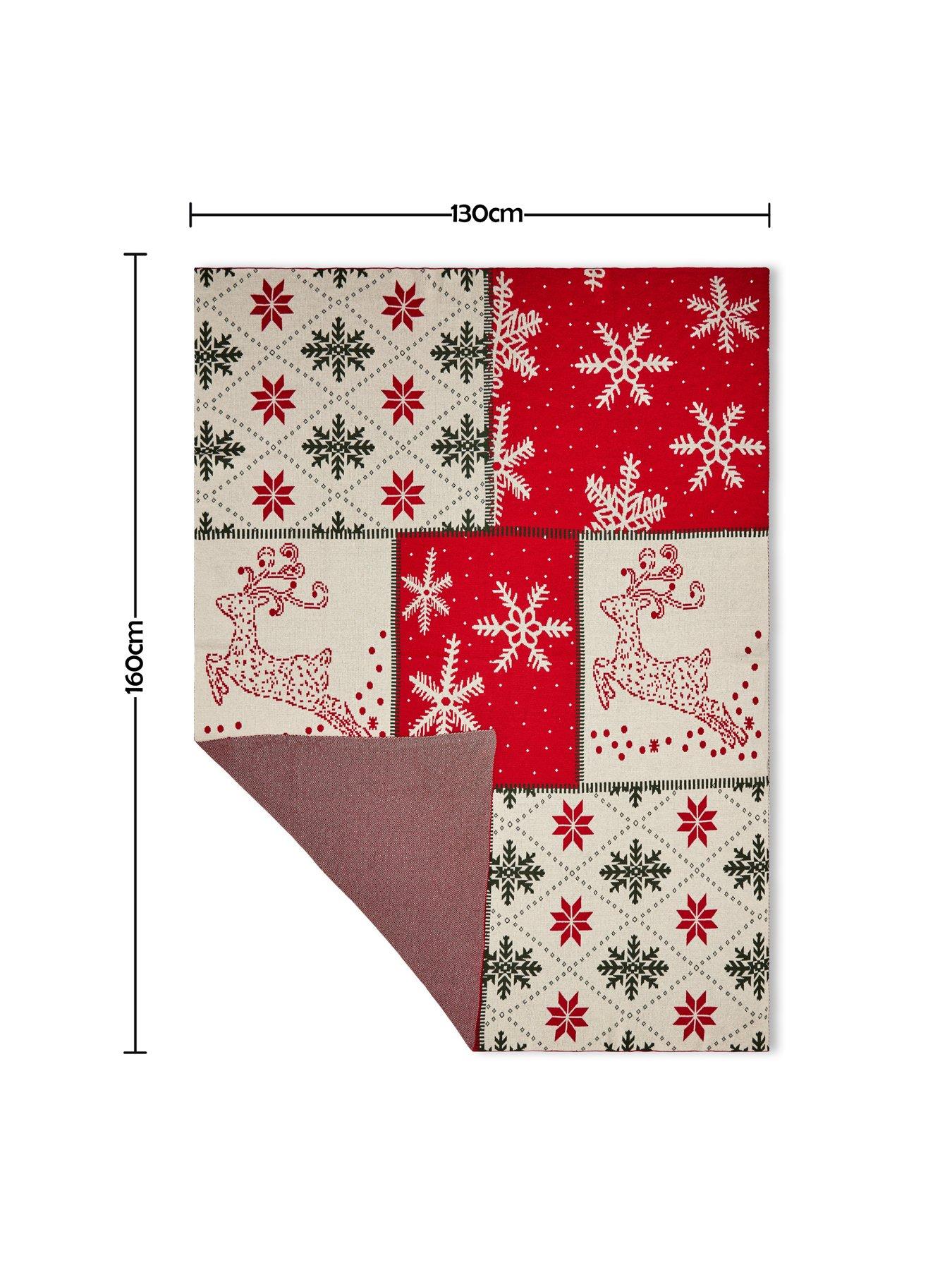 Image 5 of 6 of Very Home Christmas Patchwork Throw