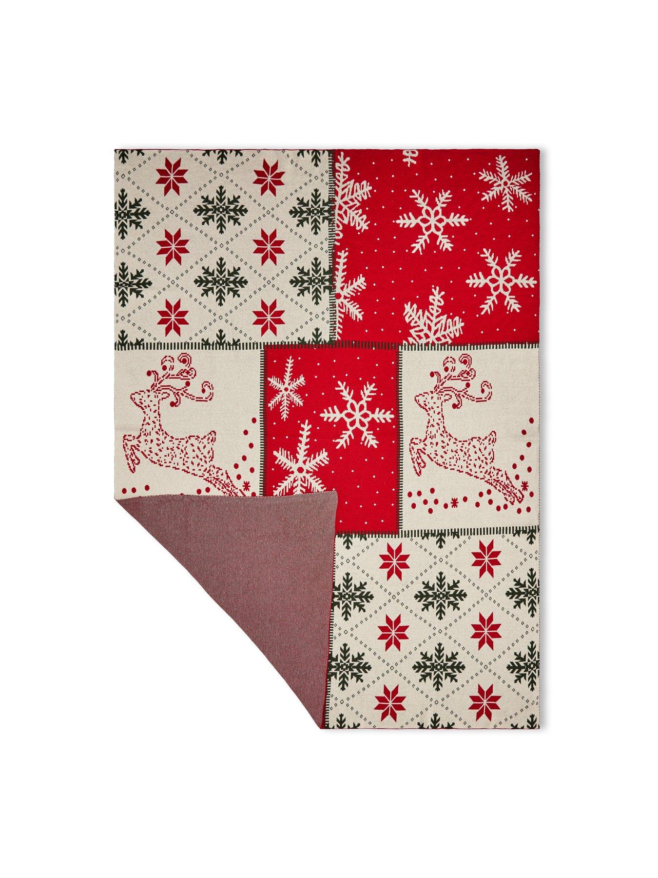 Image 6 of 6 of Very Home Christmas Patchwork Throw