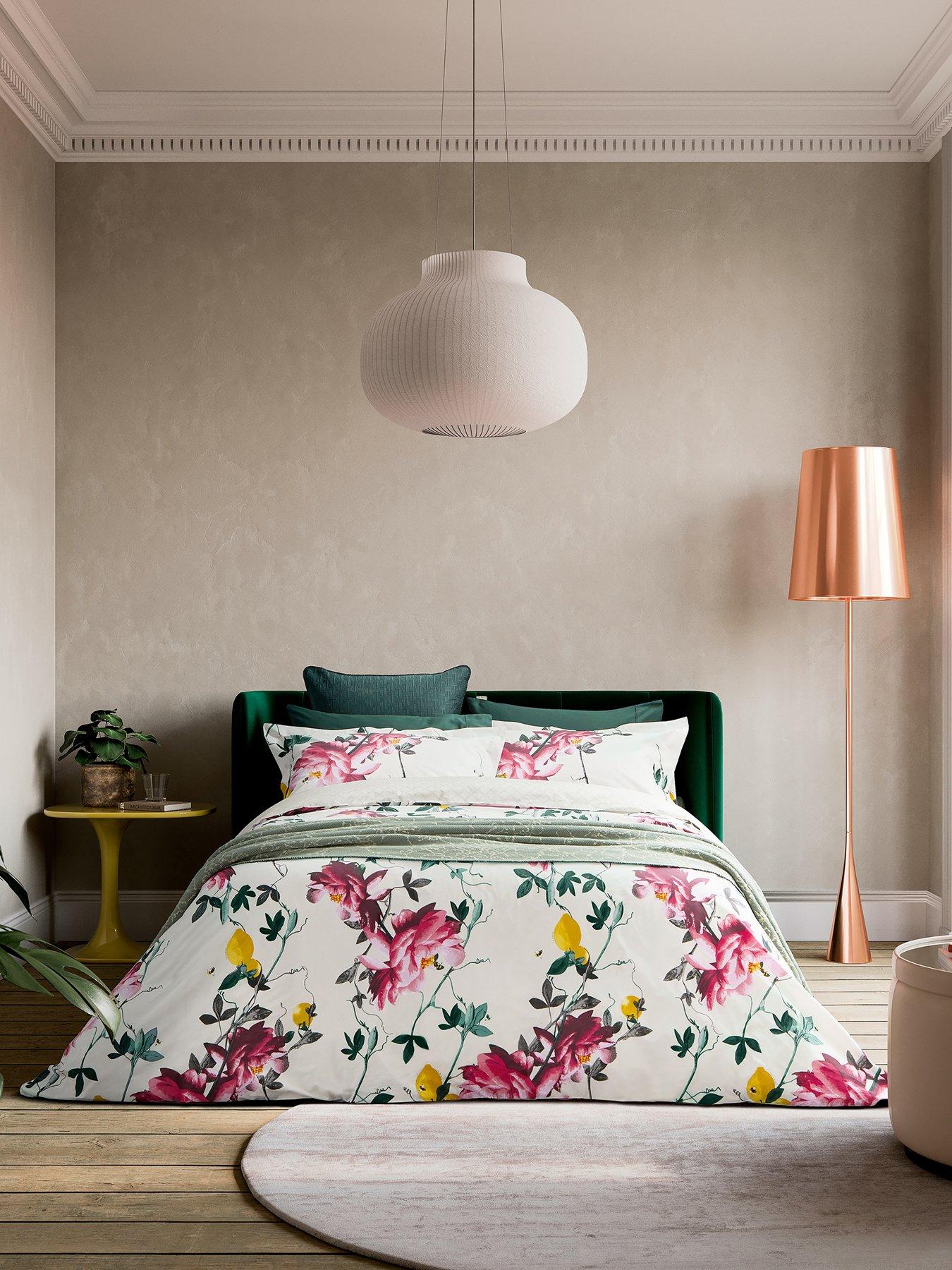 Ted Baker Citrus Bloom Linen 100% Cotton Percale Duvet Set