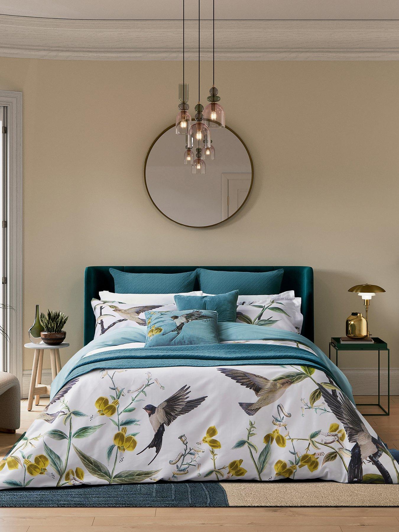 undefined Botanical Birds Mutli 100% Cotton Sateen Duvet Set