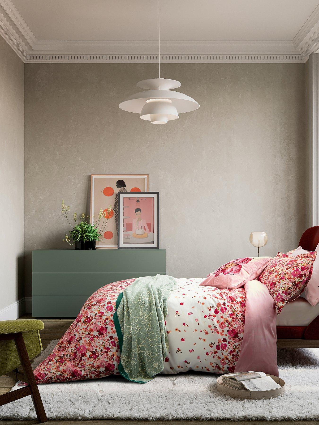 undefined Pressed Flowers Multi 100% Cotton Sateen Duvet Set