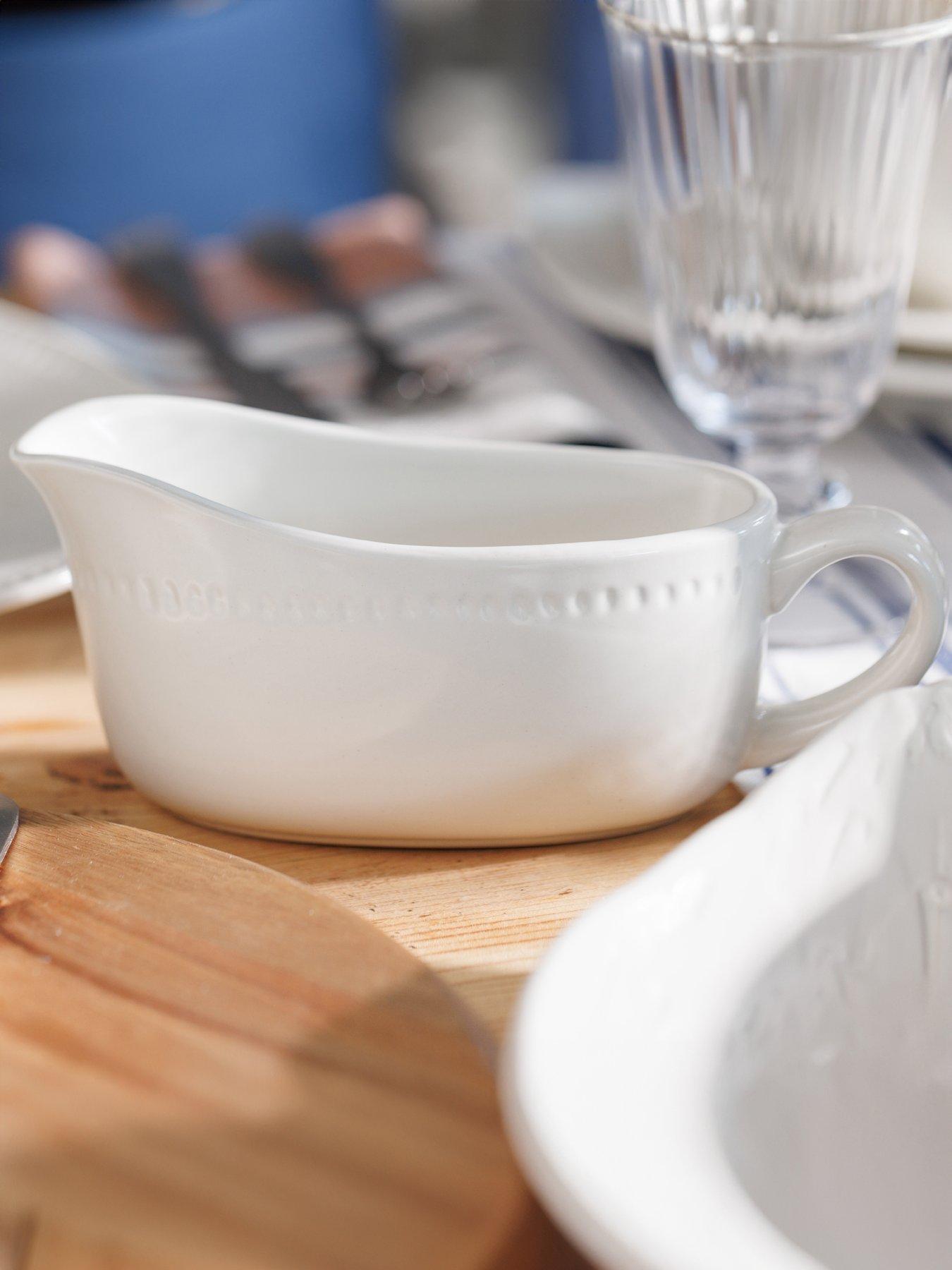 Image 1 of 6 of Mikasa Cranborne Cream Stoneware Gravy Boat